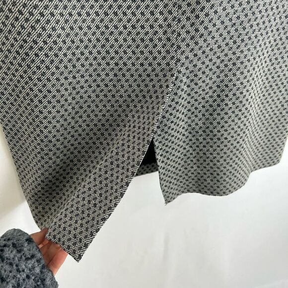 Vintage 80s 90s Christian Dior 100% Wool Monochrome Plaid Skirt Suit Set - Picture 8 of 10